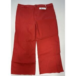 Vineyard Vines High Rise Mariner Crop Denim Pants Coral Red Size 37 NWT